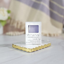 Load image into Gallery viewer, White and purple ombre bar soap packaged in white window box.. Handcrafted Luxurious Natural Bar Soap: A Soap Supreme best seller, Lavender Sage is formulated of nourishing botanical oils and cocoa butter infused with organic coconut milk and luxurious silk fibers. This essential oil fragrance oil blend is a classic clean herbaceous dream. Skin Joy Soap Murfreesboro Tennessee