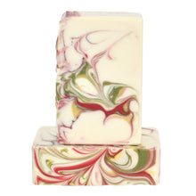 Load image into Gallery viewer, The loveliest sights and scents are found somewhere between the apple orchard and the castle’s culinary garden overgrown with herbs; with nuances of fruits, herbs and distant florals this bar is absolutely stunning. The English Apple Soap Supreme Bar is a luxurious blend of botanical oils, cocoa butter, organic coconut milk and cruelty-free silk fibers.