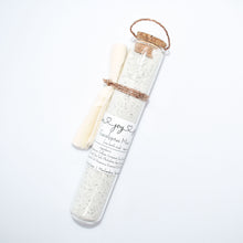 Load image into Gallery viewer, Light green bath salt soak in glass jar. Eucalyptus Mint Bath Soak is a refreshing blend of sea salts, epsom salt and fine fragrance. Experience a unique twist on the classic eucalyptus mint scent with this customer favorite, featuring rosemary, peppermint, spearmint and refreshing eucalyptus. Skin Joy Soap Murfreesboro Tennessee