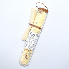 Load image into Gallery viewer, Orange Frangipani Bath Soak is a gentle blend of sea salts, epsom salt and fine fragrance. This citrus floral is a limited edition blend of sweet orange essential oil and floral frangipani.