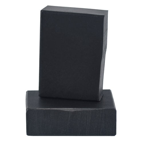 Black activated charcoal artisan soap bar.  Handcrafted Natural Man Soap: Steeltoes Soap Supreme bar is formulated of botanical oils, cocoa butter, organic coconut milk and luxurious silk fibers. Top notes of bergamot and base notes of ambergris and sensual musk, this fragrance is reminiscent of a popular designer men's cologne.  Skin Joy Soap Murfreesboro Tennessee