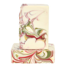Load image into Gallery viewer, The loveliest sights and scents are found somewhere between the apple orchard and the castle’s culinary garden overgrown with herbs; with nuances of fruits, herbs and distant florals this bar is absolutely stunning.  The English Apple Soap Supreme Bar is a luxurious blend of botanical oils, cocoa butter, organic coconut milk and cruelty-free silk fibers.
