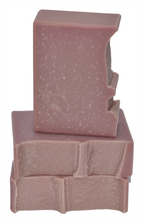 Load image into Gallery viewer, Rosy pink soap bars.  Luxury Natural Soap: Euphoria Soap Supreme bar is formulated of nourishing botanical oils and luxurious cocoa butter infused with organic coconut milk and silk amino acids.  Fragranced with a sophisticated essential oil fragrance oil blend of jasmine, wild rose, and warm sandalwood.  Skin Joy Soap Murfreesboro Tennessee
