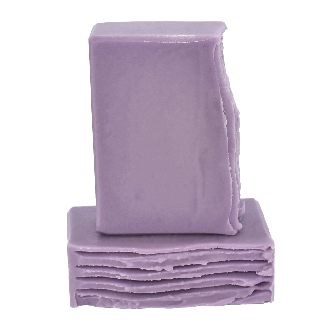 Purple soap bars. Handmade Luxury Natural Soap: Spring has sprung...in your shower!  Fragranced of Spring’s first blooms, this scent is a very accurate rendition of purple hyacinth flowers.  Hyacinth Soap Supreme bar is formulated of nourishing botanical oils and luxurious cocoa butter infused with organic coconut milk and silk amino acids. Skin Joy Soap Murfreesboro Tennessee 